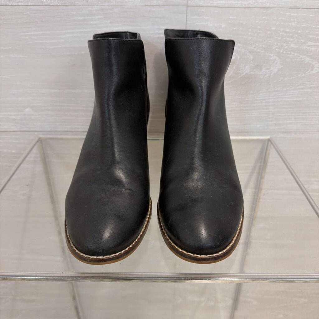 Cole Haan Black Leather Abbot Cutout Ankle Boots 8