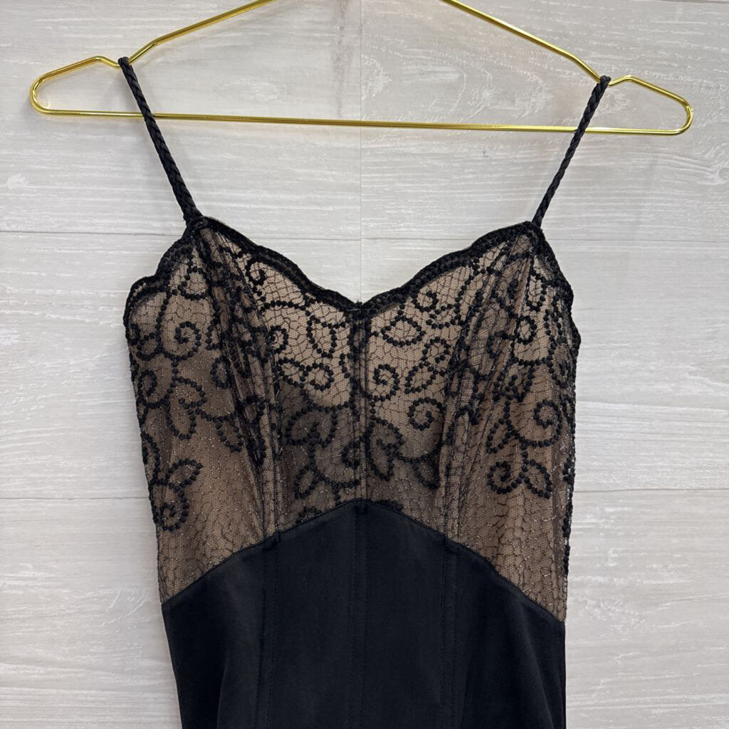 Valentino Black/ Nude Corset Top Small
