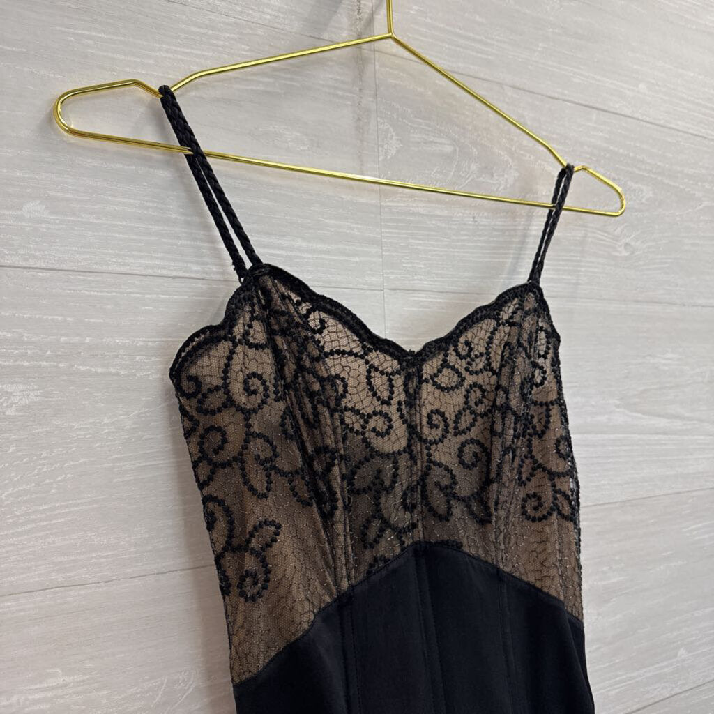 Valentino Black/ Nude Corset Top Small