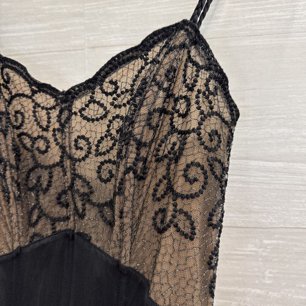 Valentino Black/ Nude Corset Top Small