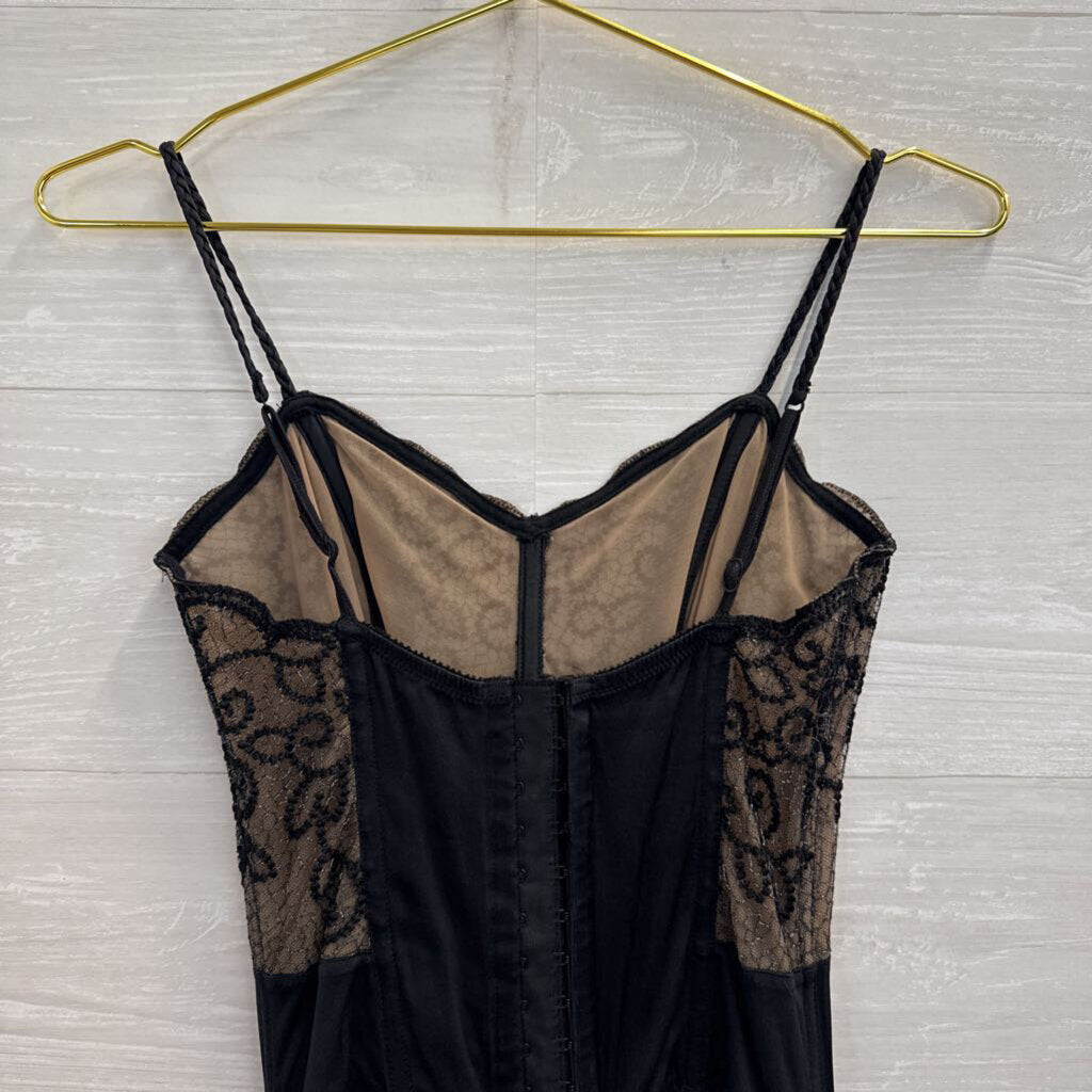 Valentino Black/ Nude Corset Top Small