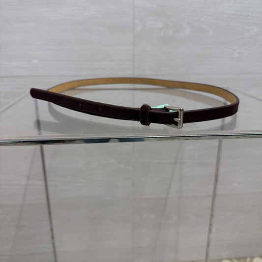 Thin Brown Calf Hair Belt Medium