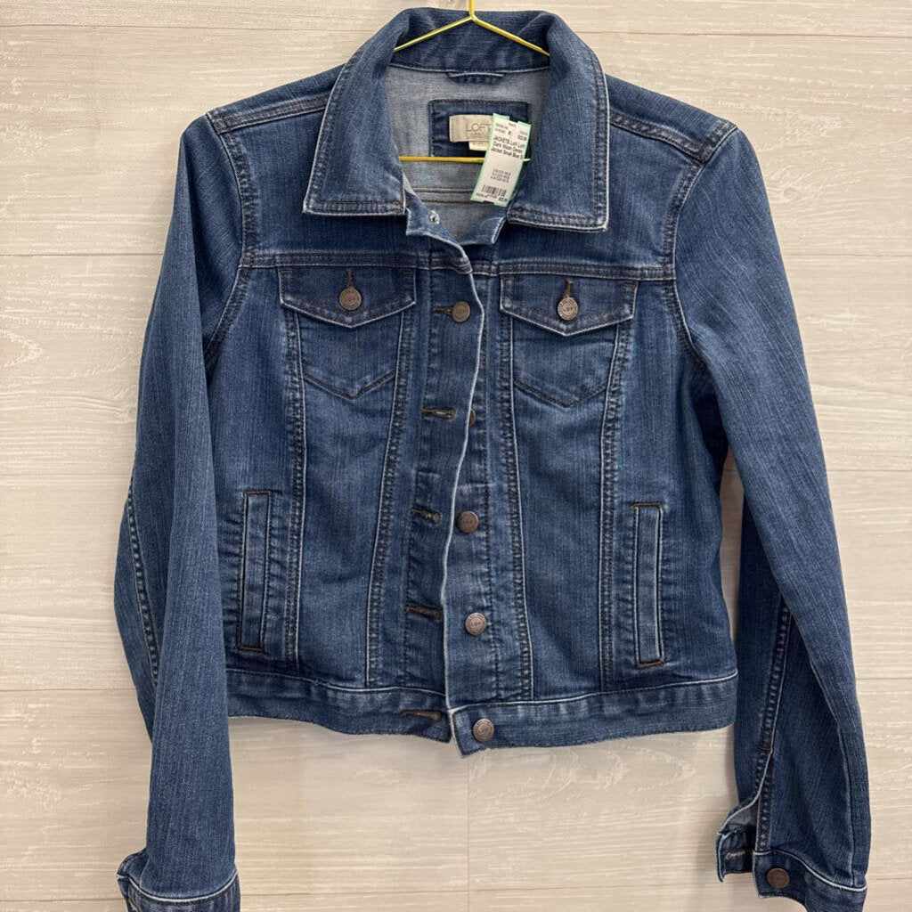 Loft Dark Wash Denim Jacket Small