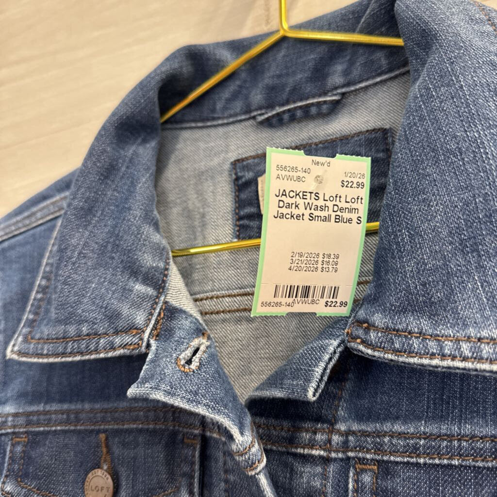 Loft Dark Wash Denim Jacket Small