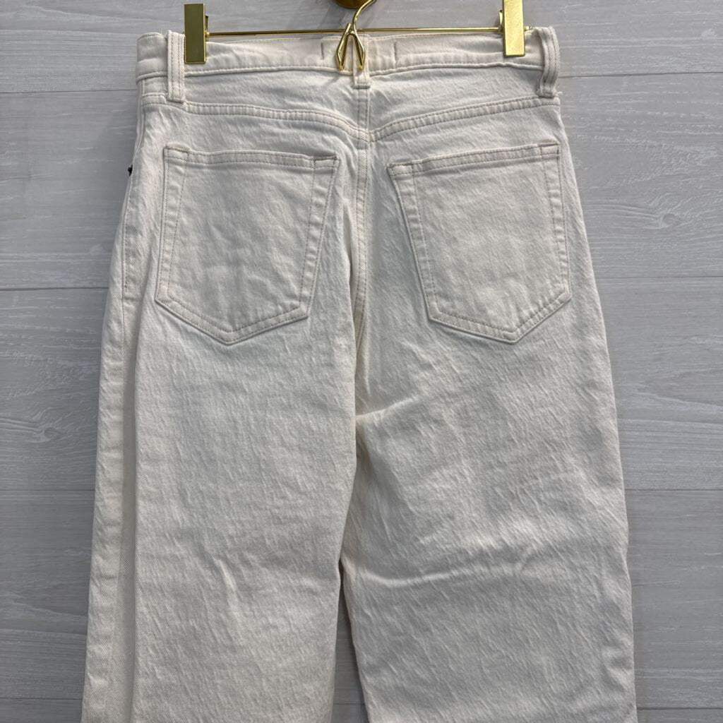 Abercrombie and Fitch Cream Denim The 90s Straight Ultra High Rise Jeans 26