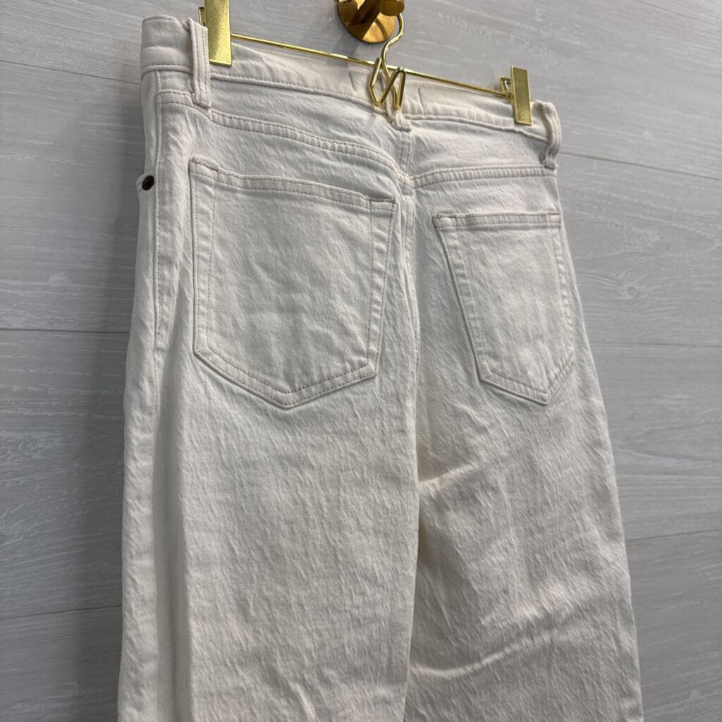 Abercrombie and Fitch Cream Denim The 90s Straight Ultra High Rise Jeans 26