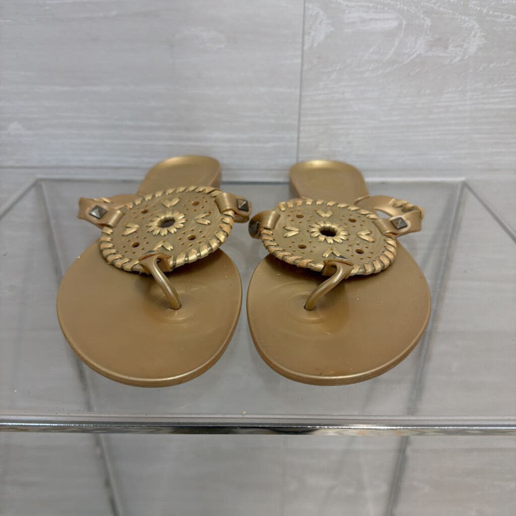 Jack Rogers Gold Jelly Georgica Sandals 7