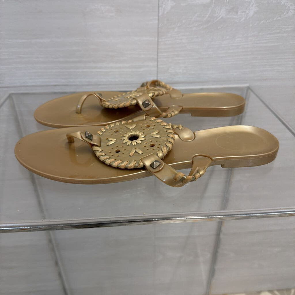 Jack Rogers Gold Jelly Georgica Sandals 7