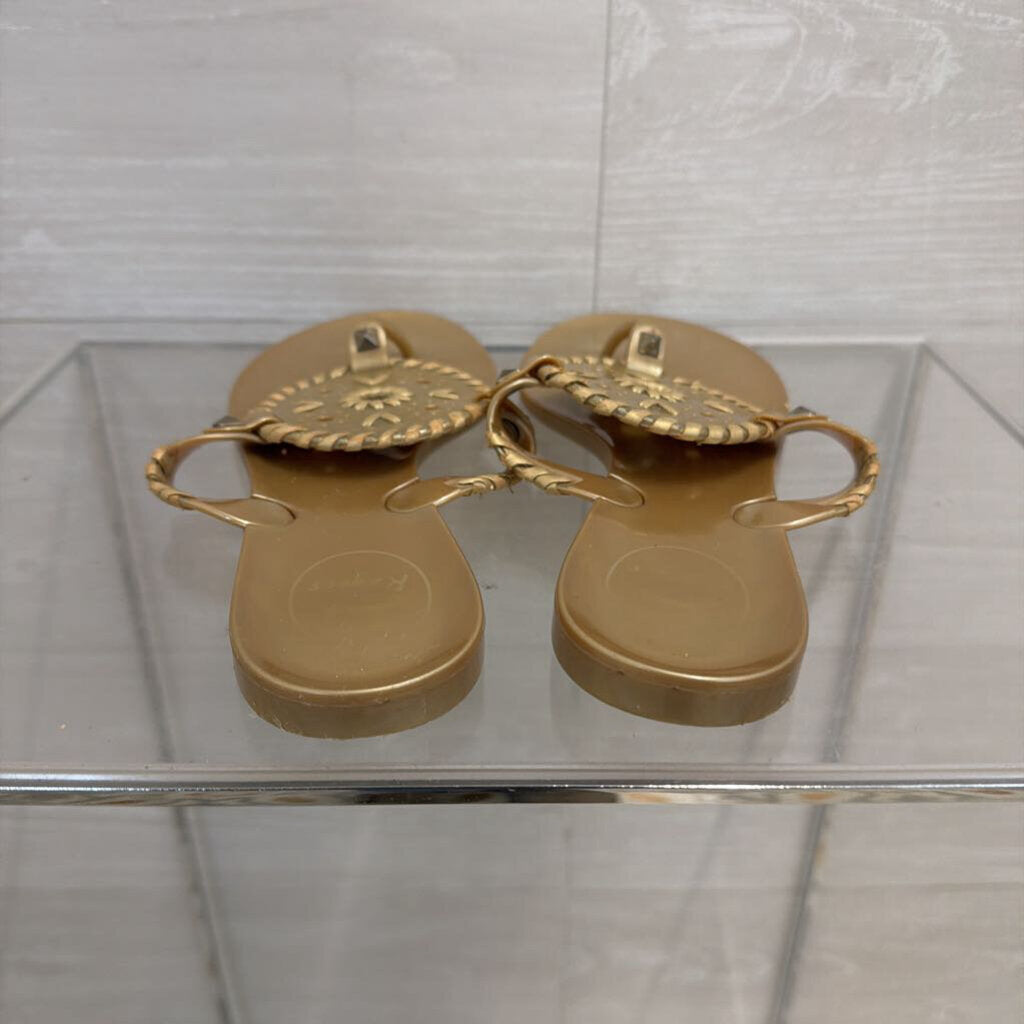 Jack Rogers Gold Jelly Georgica Sandals 7
