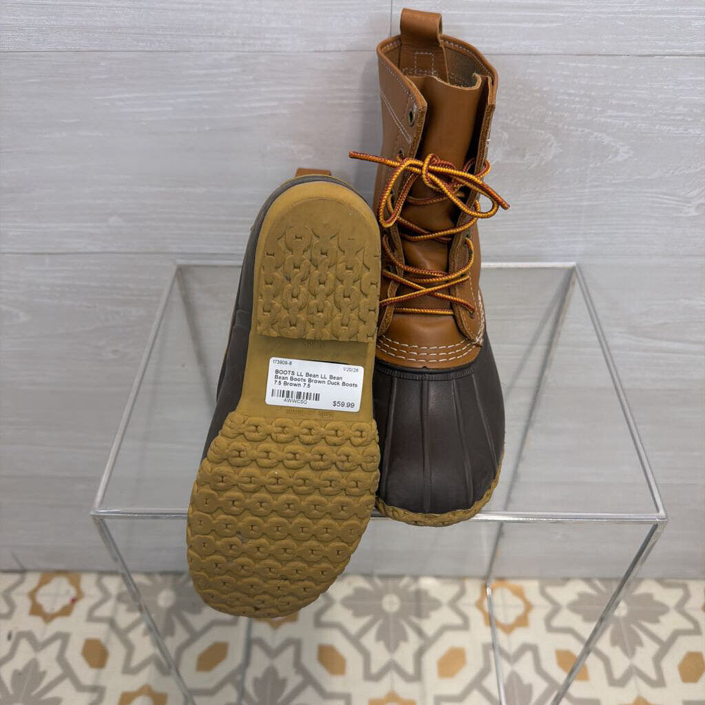 LL Bean Bean Boots Brown Duck Boots 7.5