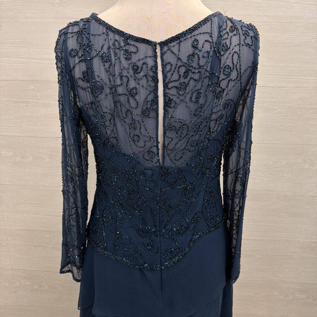 Avanti Beaded Top Long Formal Dress 14