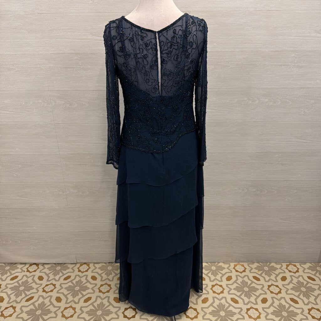 Avanti Beaded Top Long Formal Dress 14