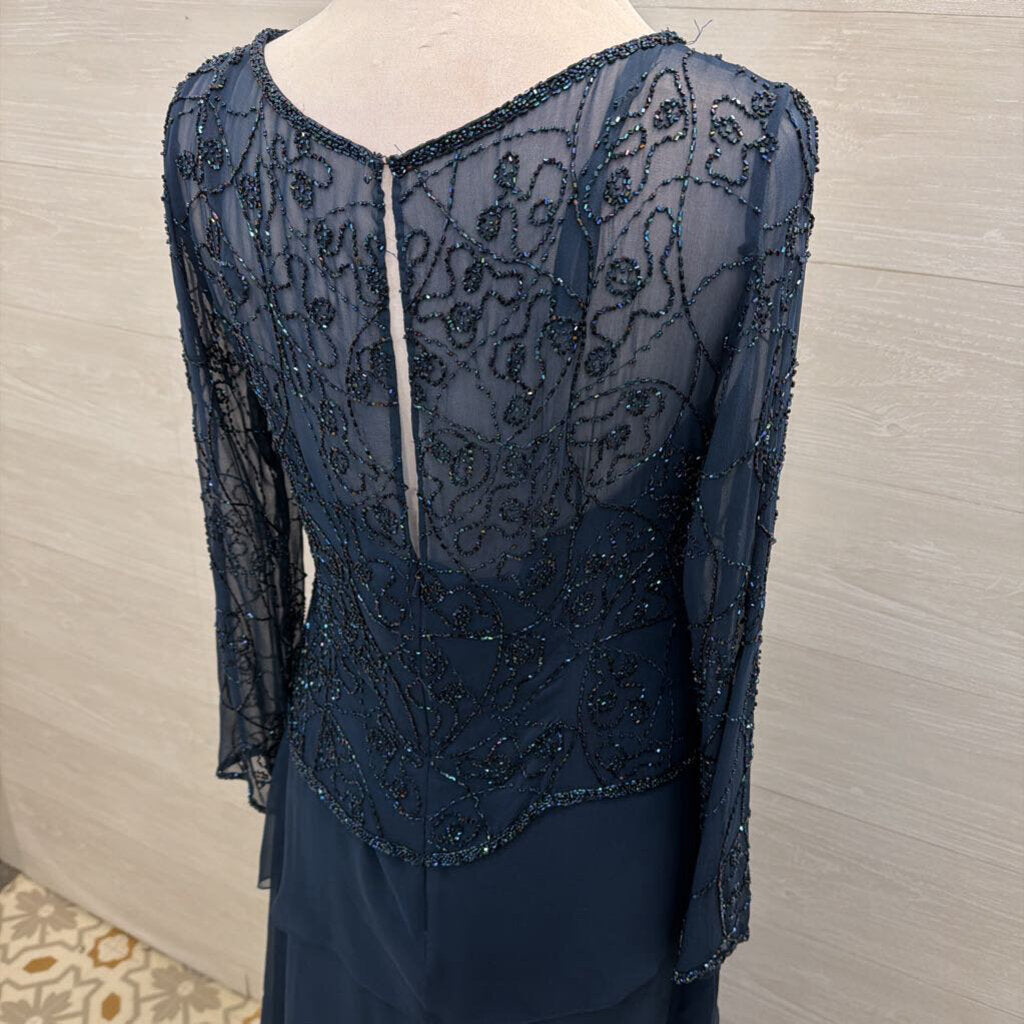 Avanti Beaded Top Long Formal Dress 14