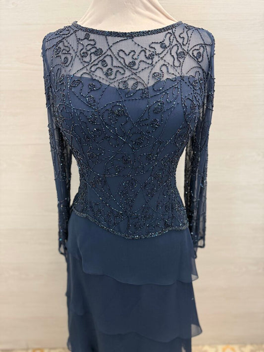 Avanti Beaded Top Long Formal Dress 14