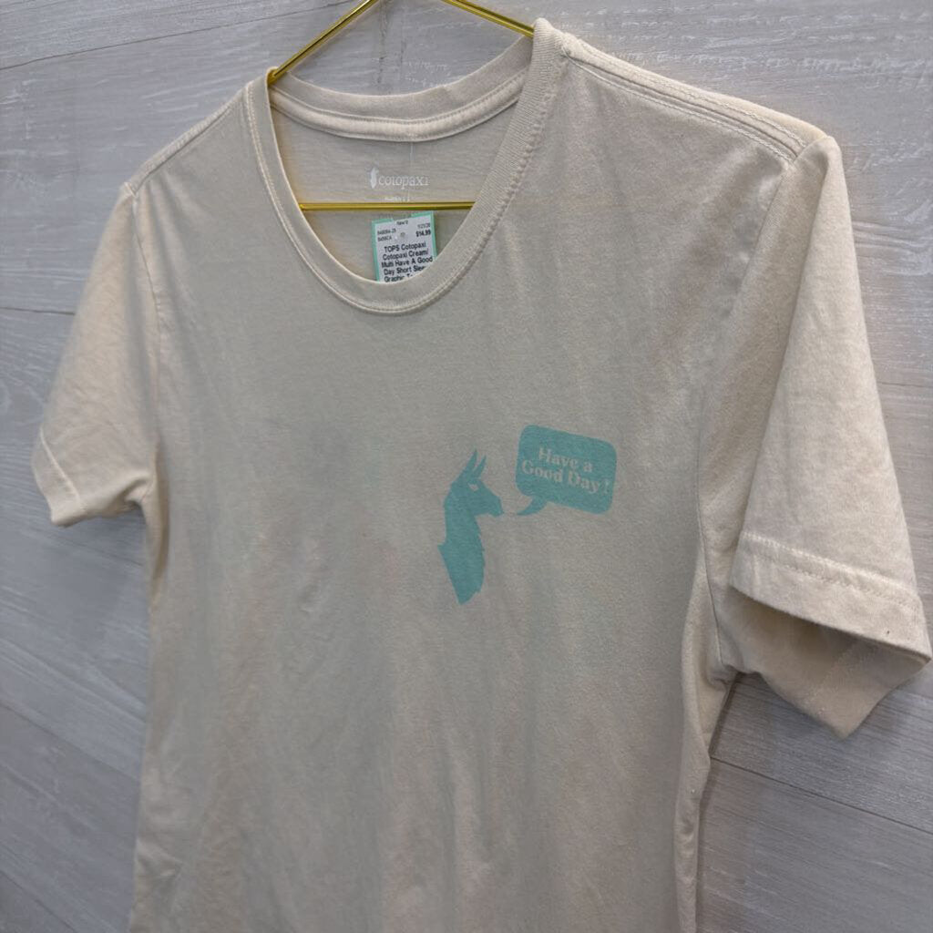 Cotopaxi Cream/ Multi Have A Good Day Short Sleeve Graphic Tee Small