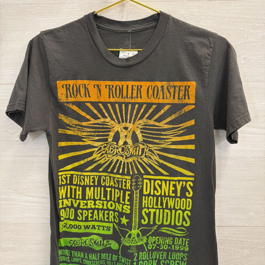 Disney Grey/ Multi Rock N Roller Coaster Short Sleeve Graphic Tee Small