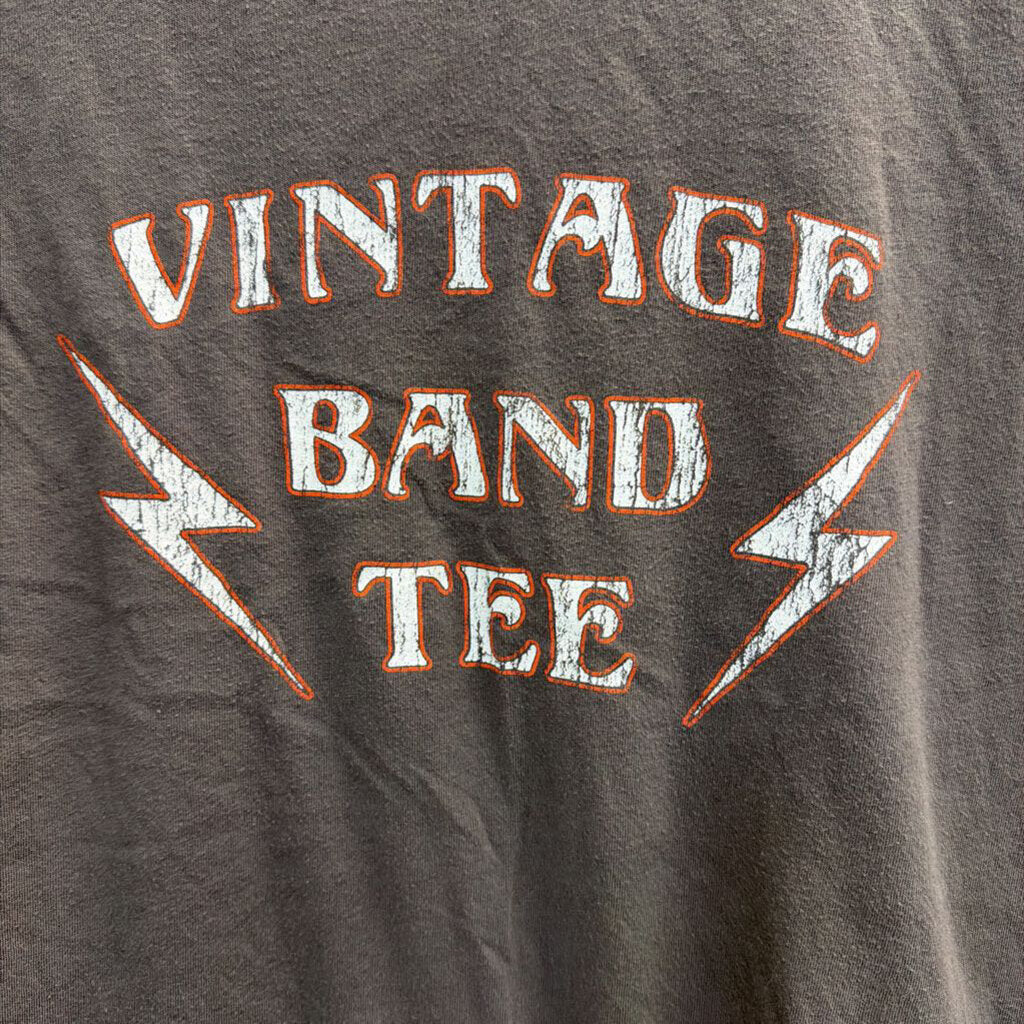 Girl Dangerous Grey Vintage Band Tee Short Sleeve Graphic Tee Extra Small