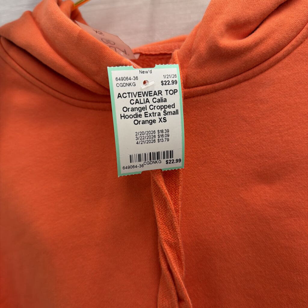 Calia Orangel Cropped Hoodie Extra Small
