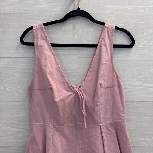 Free People Pink V Neck Tie Front Mika Tank Top Small