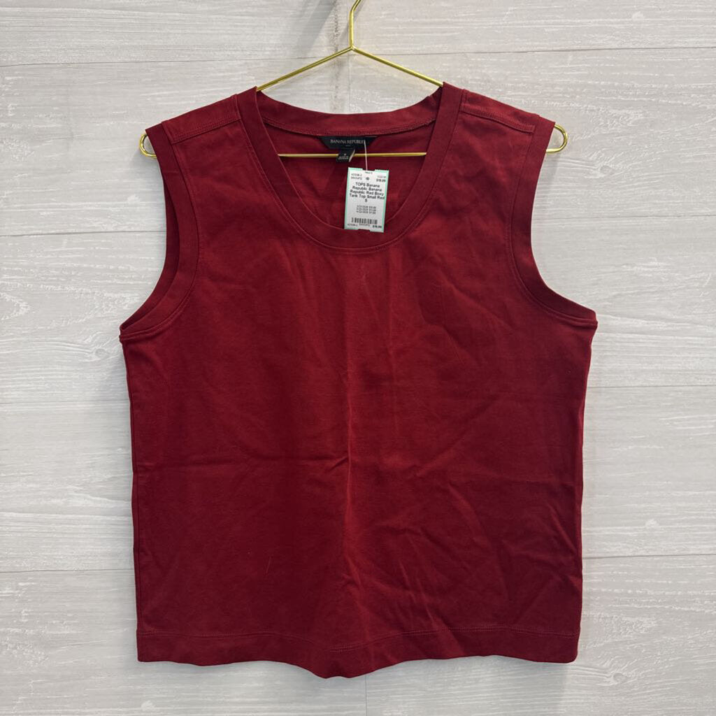 Banana Republic Red Boxy Tank Top Small