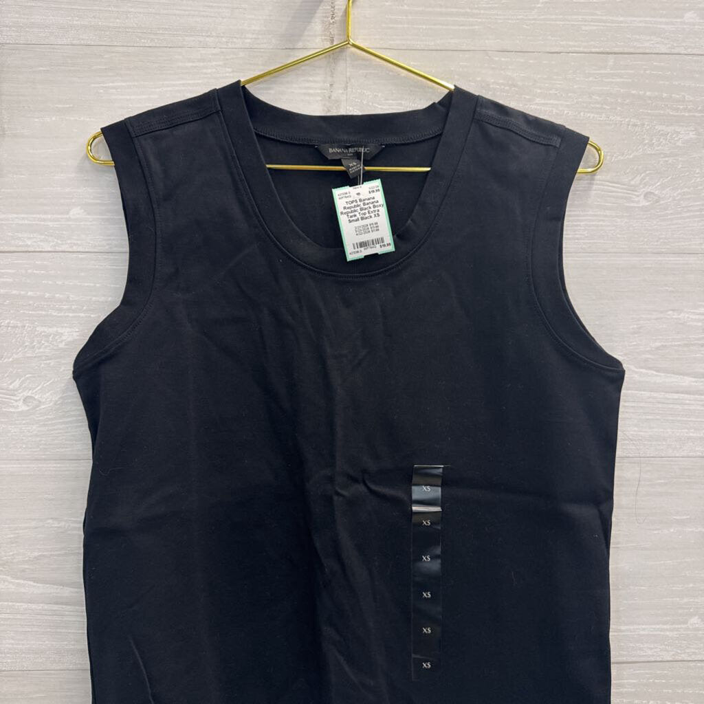 Banana Republic Black Boxy Tank Top Extra Small