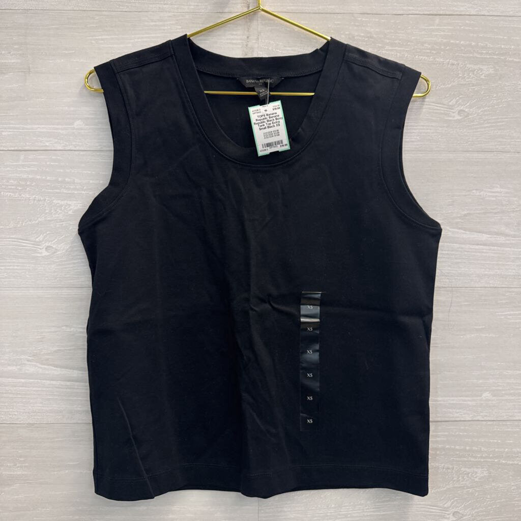 Banana Republic Black Boxy Tank Top Extra Small