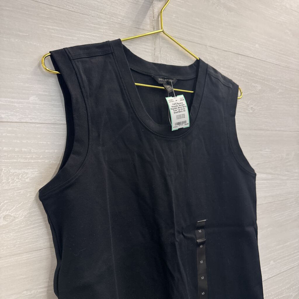 Banana Republic Black Boxy Tank Top Extra Small