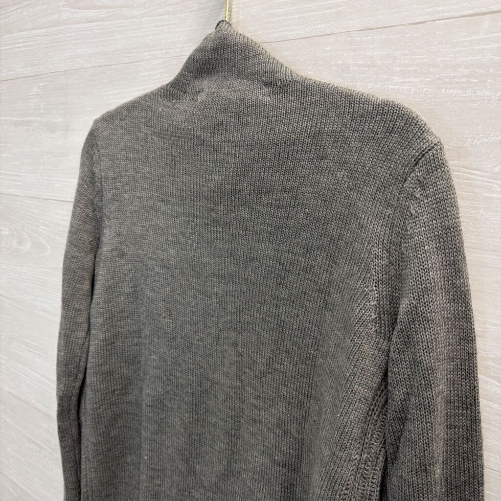 Project Naadam Grey Knit Mock Neck Sweater Extra Small