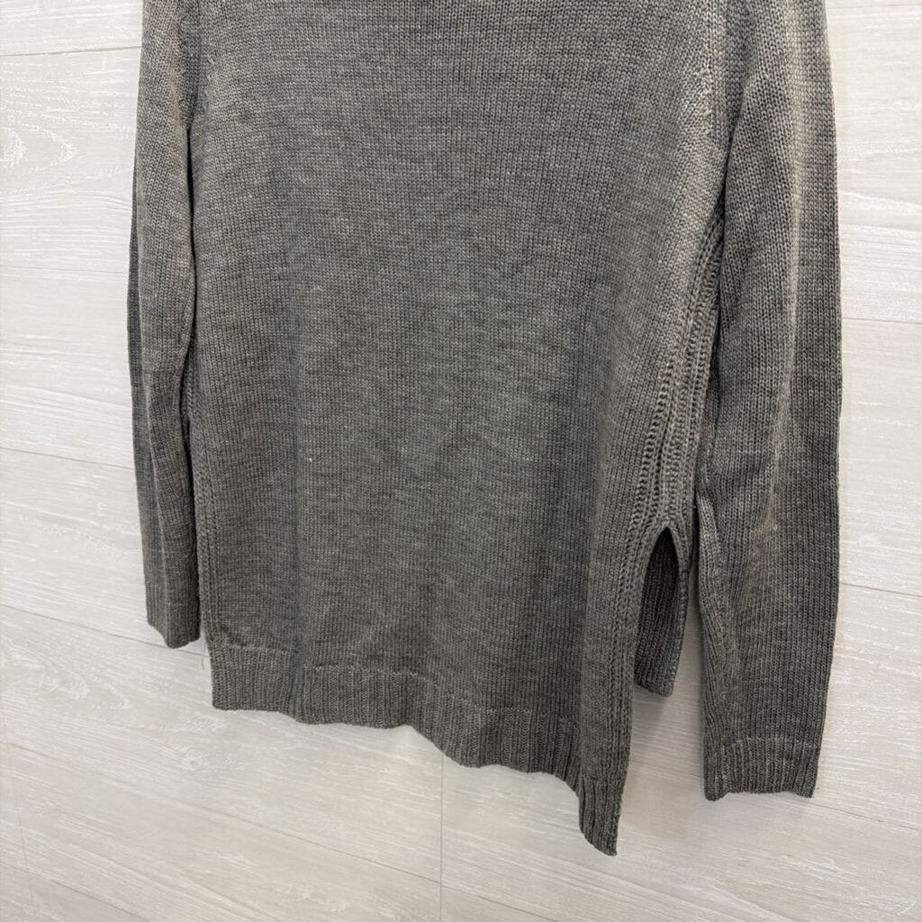 Project Naadam Grey Knit Mock Neck Sweater Extra Small
