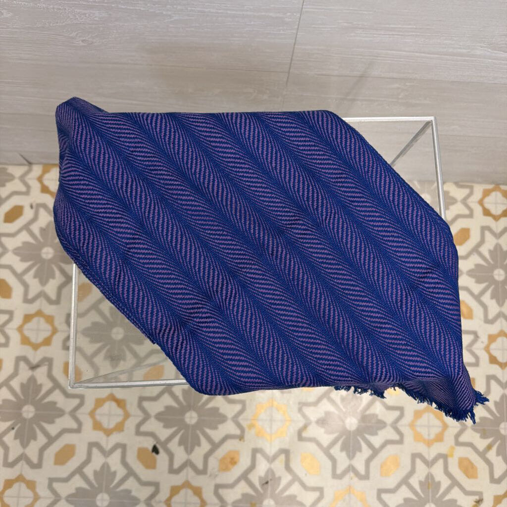 Lisbeth Mulcahy Blue/ Purple Print Scarf