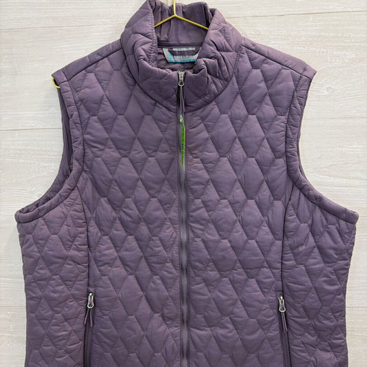 Free Country Purple Quilted Zip Up Vest XXL