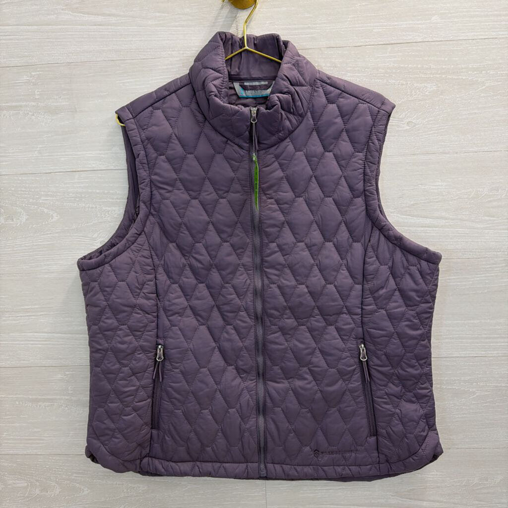 Free Country Purple Quilted Zip Up Vest XXL