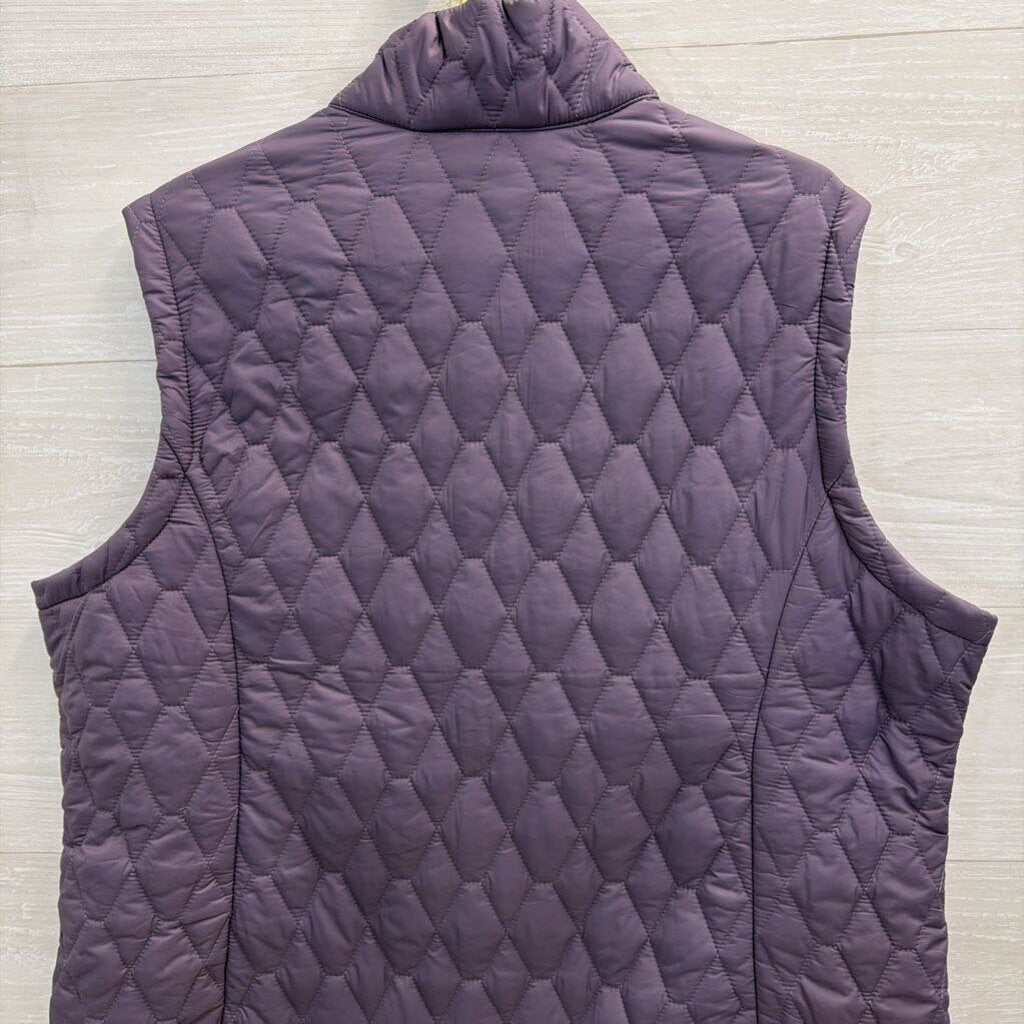 Free Country Purple Quilted Zip Up Vest XXL