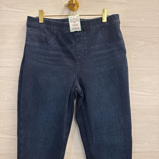 Spanx Dark Wash Skinny Leg Denim Pull On Pants Large