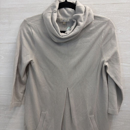 Tyler Boe Grey Knit Long Sleeve Turtleneck Sweater Dress Small