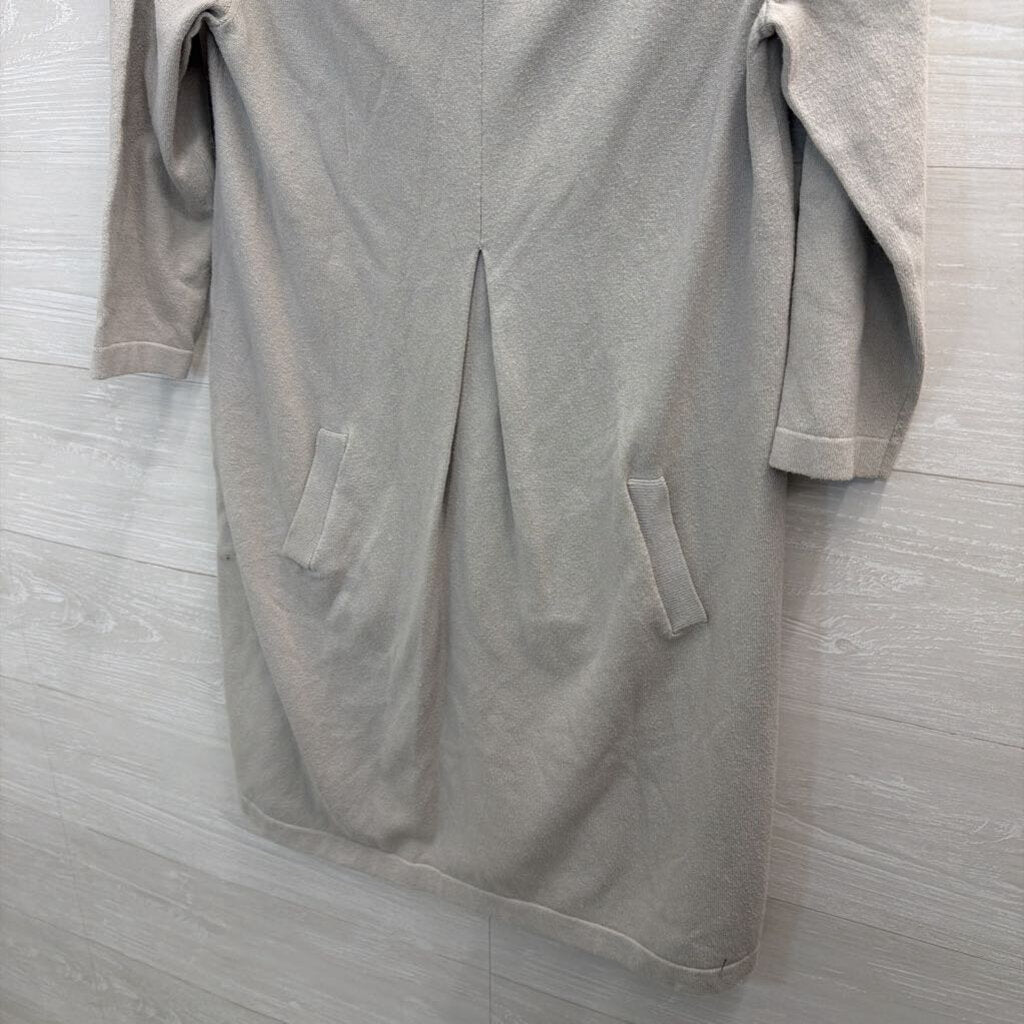 Tyler Boe Grey Knit Long Sleeve Turtleneck Sweater Dress Small