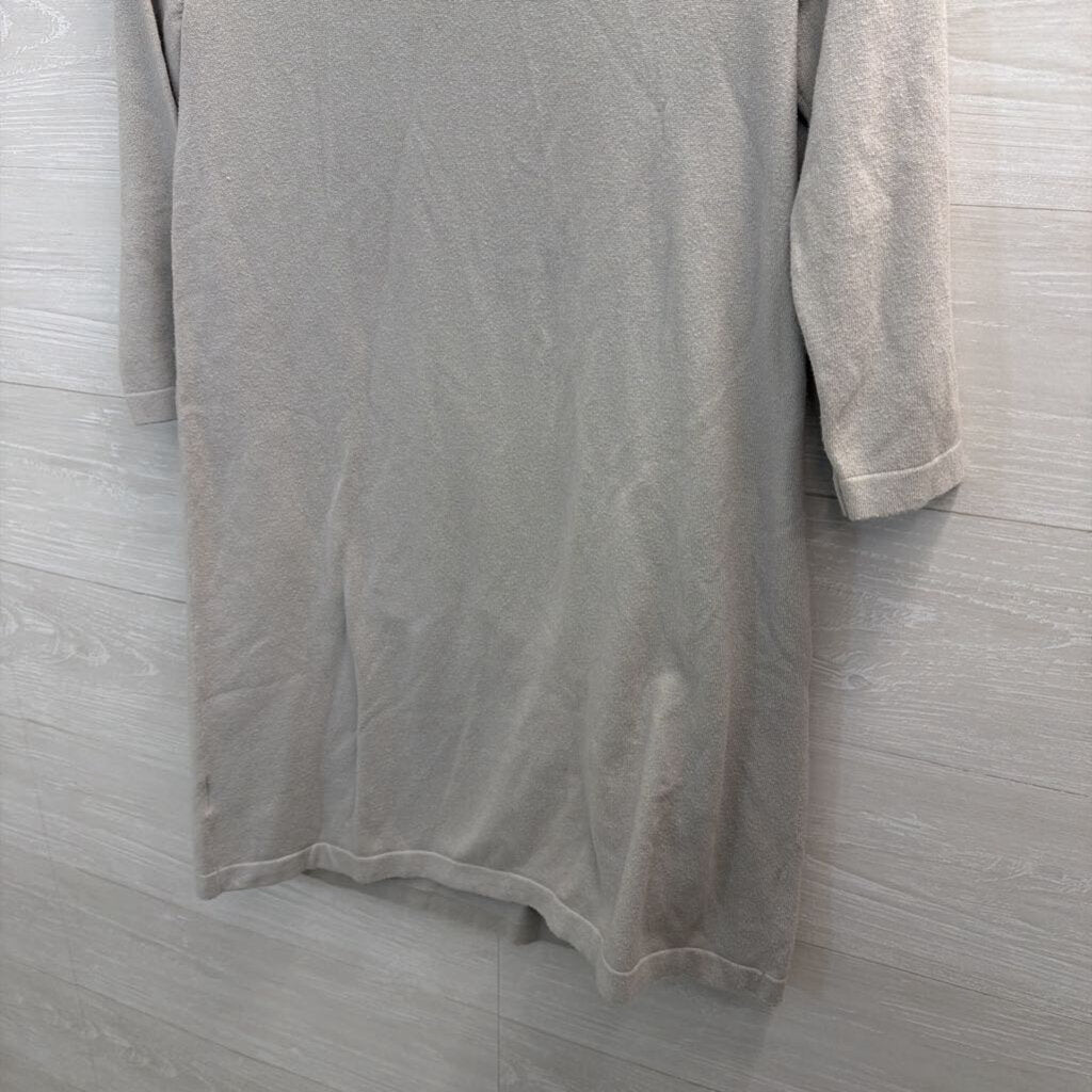 Tyler Boe Grey Knit Long Sleeve Turtleneck Sweater Dress Small