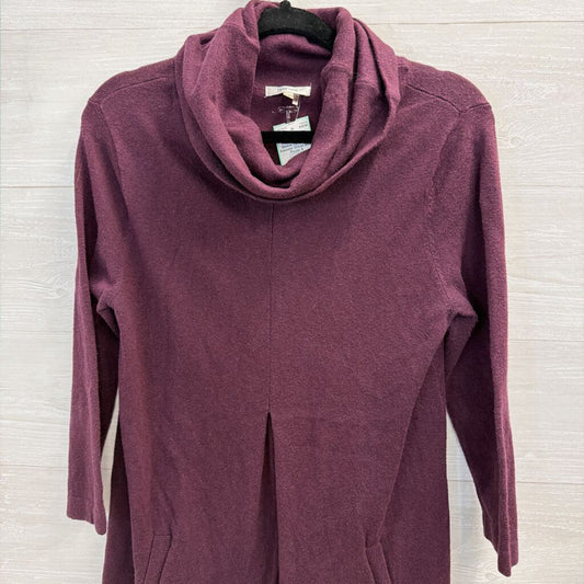 Tyler Boe Purple Knit Long Sleeve Turtleneck Sweater Dress Small