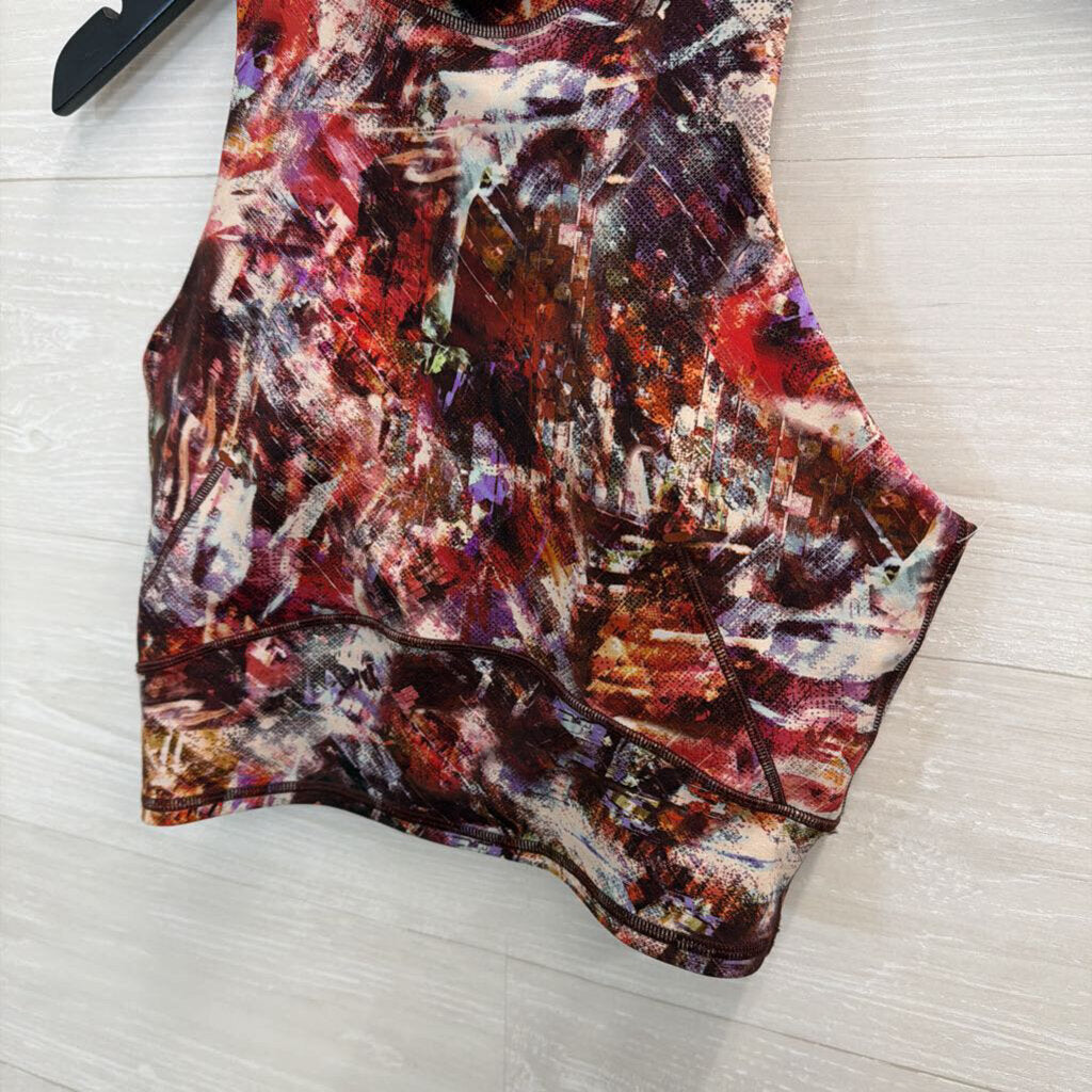 Lululemon Purple Print High Neck Cropped Tank Top 8