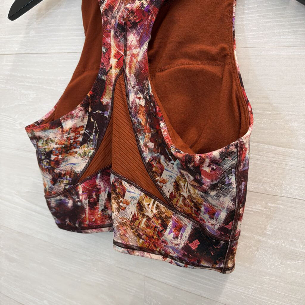 Lululemon Purple Print High Neck Cropped Tank Top 8