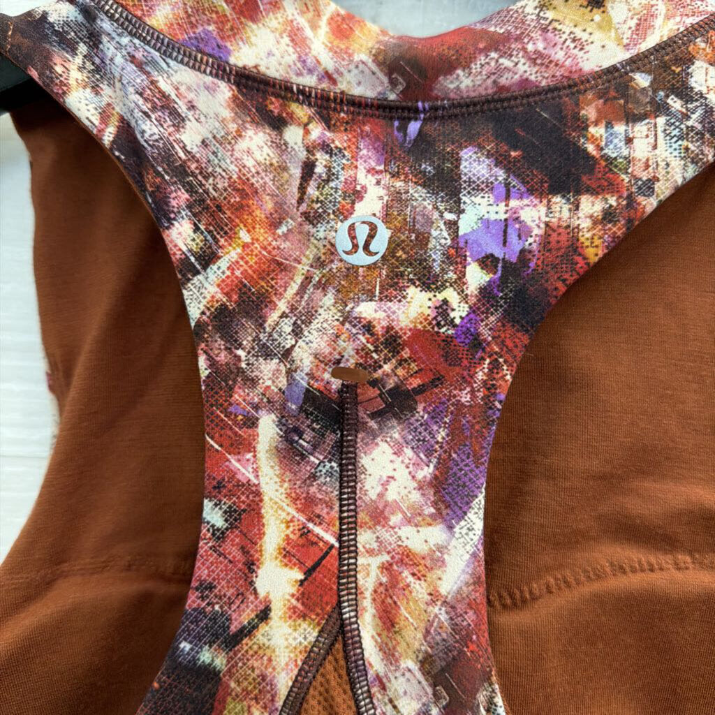 Lululemon Purple Print High Neck Cropped Tank Top 8