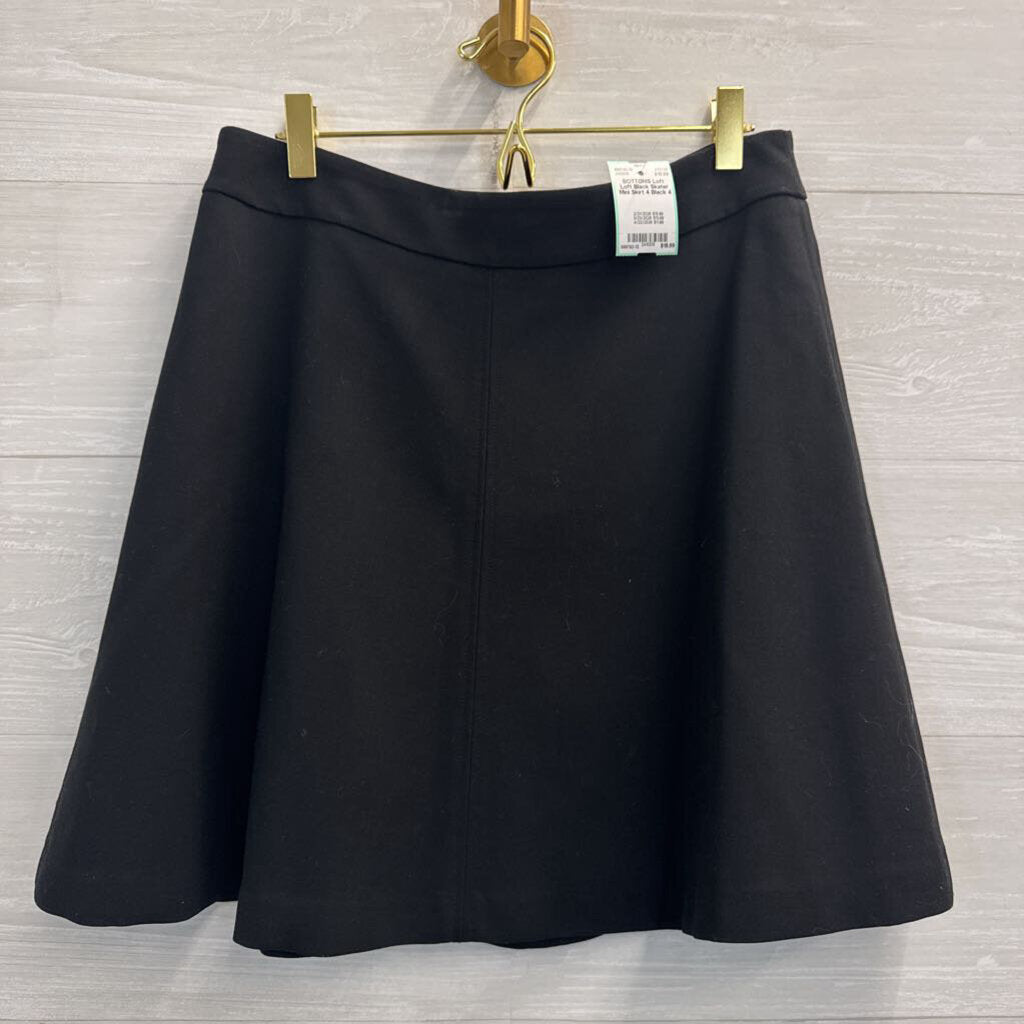 Loft Black Skater Mini Skirt 4