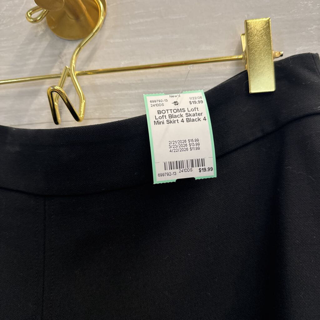 Loft Black Skater Mini Skirt 4