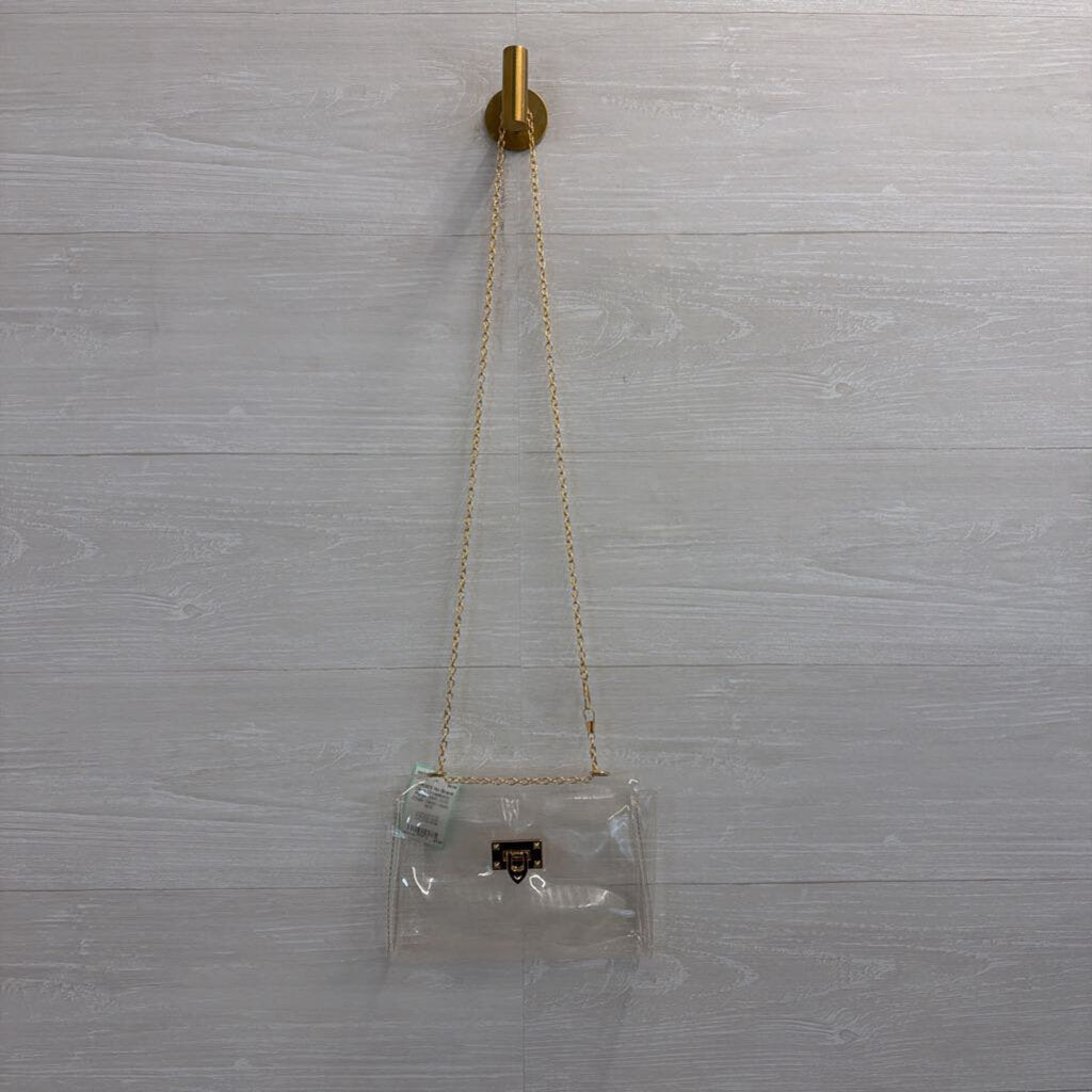 Clear Crossbody Purse With Gold Chain