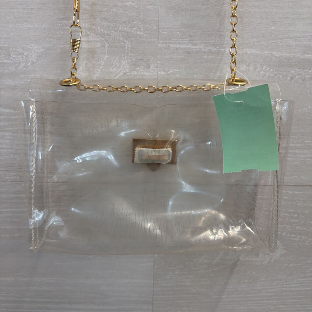 Clear Crossbody Purse With Gold Chain