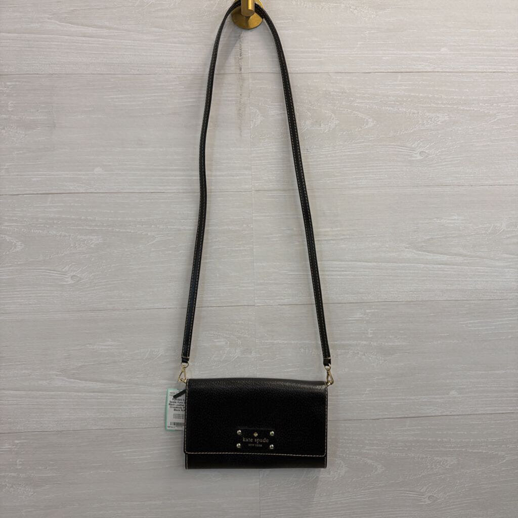 Kate Spade Black Leather Small Crossbody Purse