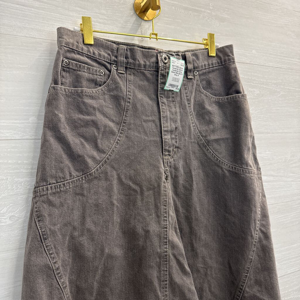 Gloria Vanderbilt Grey Denim Midi Skirt 8