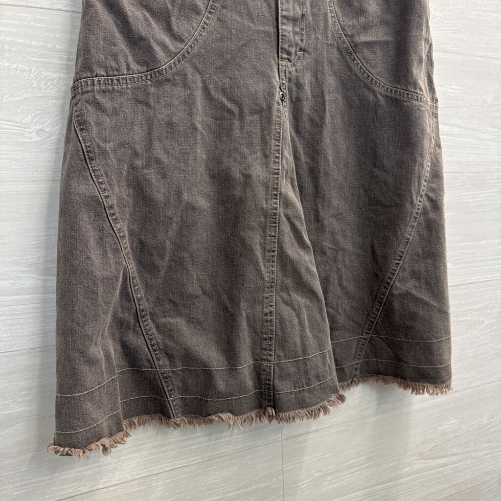 Gloria Vanderbilt Grey Denim Midi Skirt 8