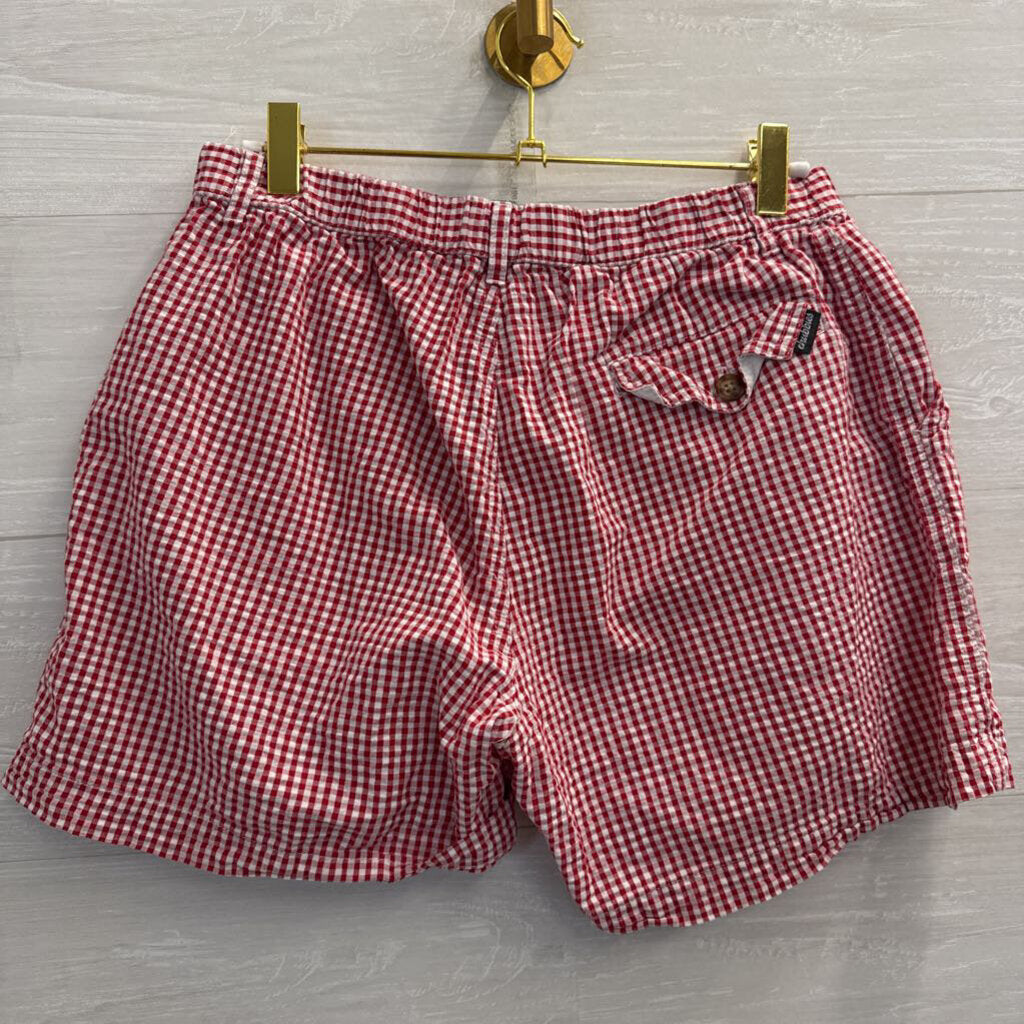 Chubbies Red/ White Gingham Boxer Shorts Medium