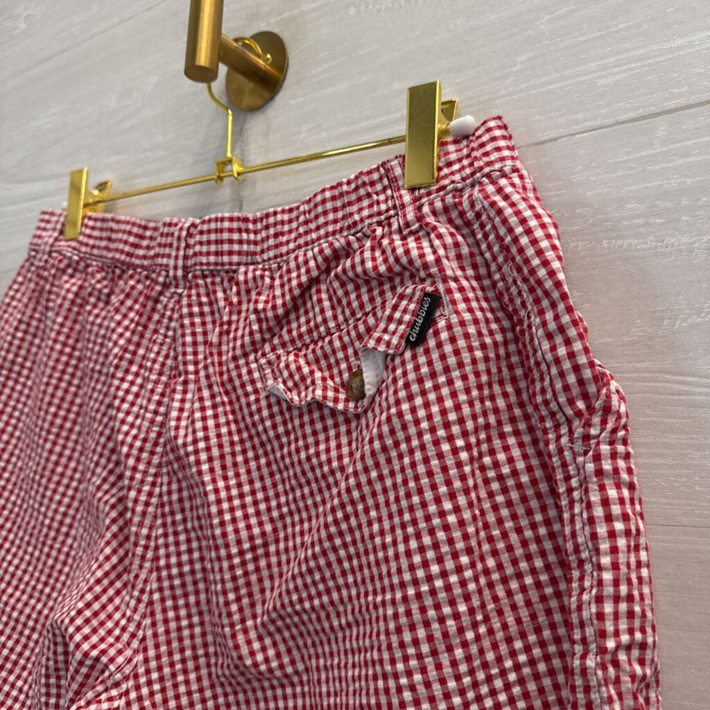 Chubbies Red/ White Gingham Boxer Shorts Medium